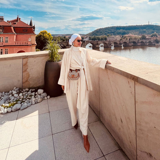 light-beige Seychelles Set From Lulwa Al Khattaf