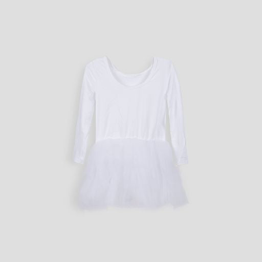 White Full Sleeve Dress For Girls