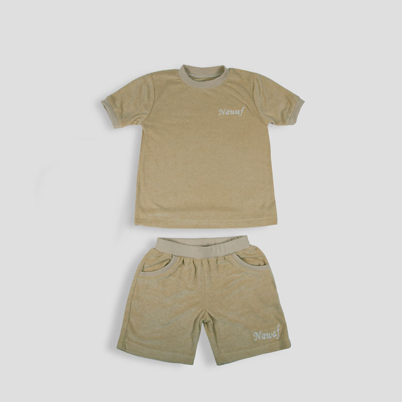 Beige Towel Set For Boys (With Embroidery Option)