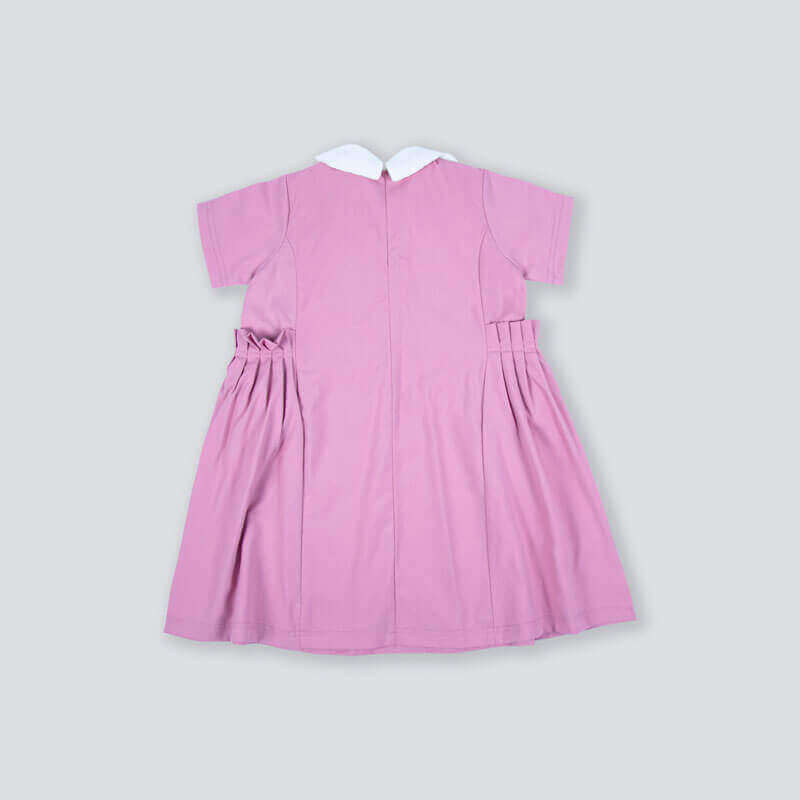 Pink Elementary School Dress For Girls BTS2 (With Name Embroidery Option)