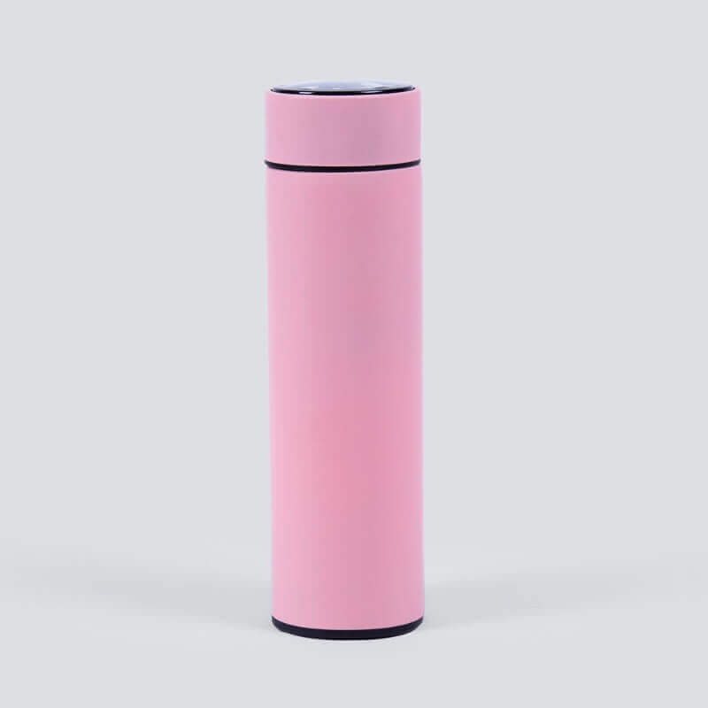 Temperature Water Bottle 500ml - Pink (With Name Printing Option)