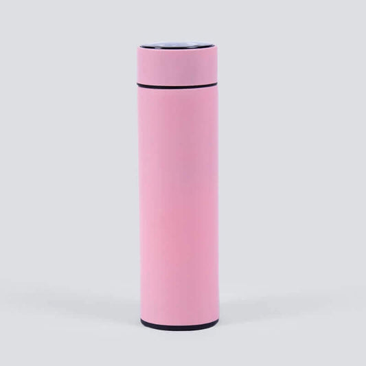 Temperature Water Bottle 500ml - Pink (With Name Printing Option)