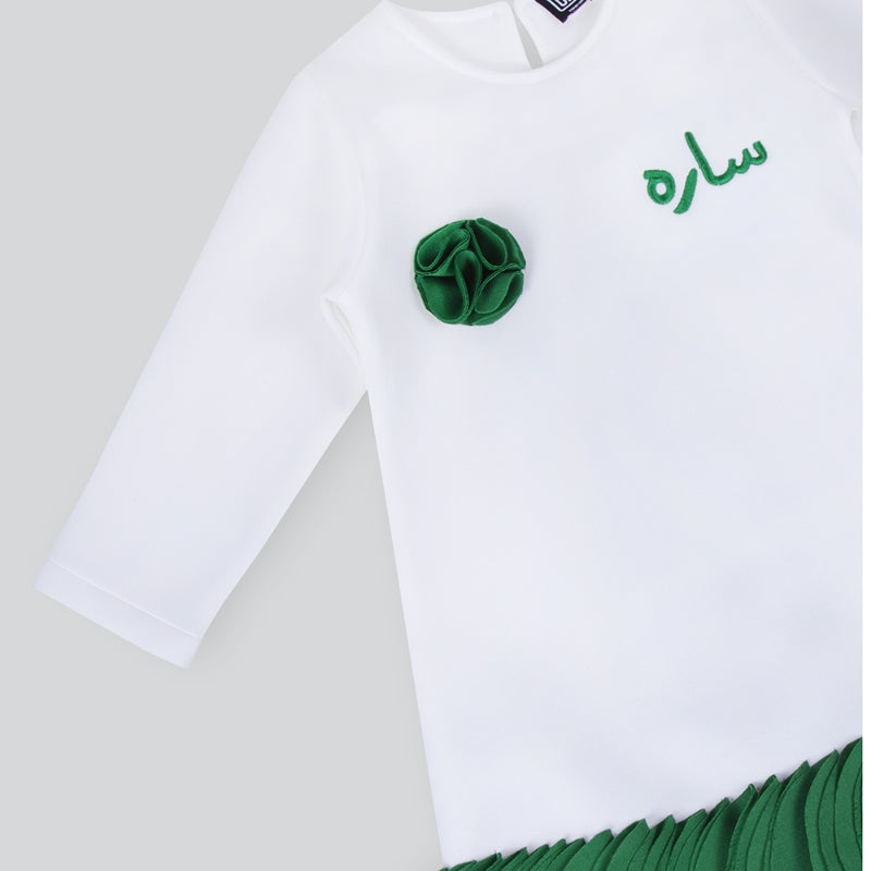 National Day Dress Long Sleeve (With Name Embroidery Option)