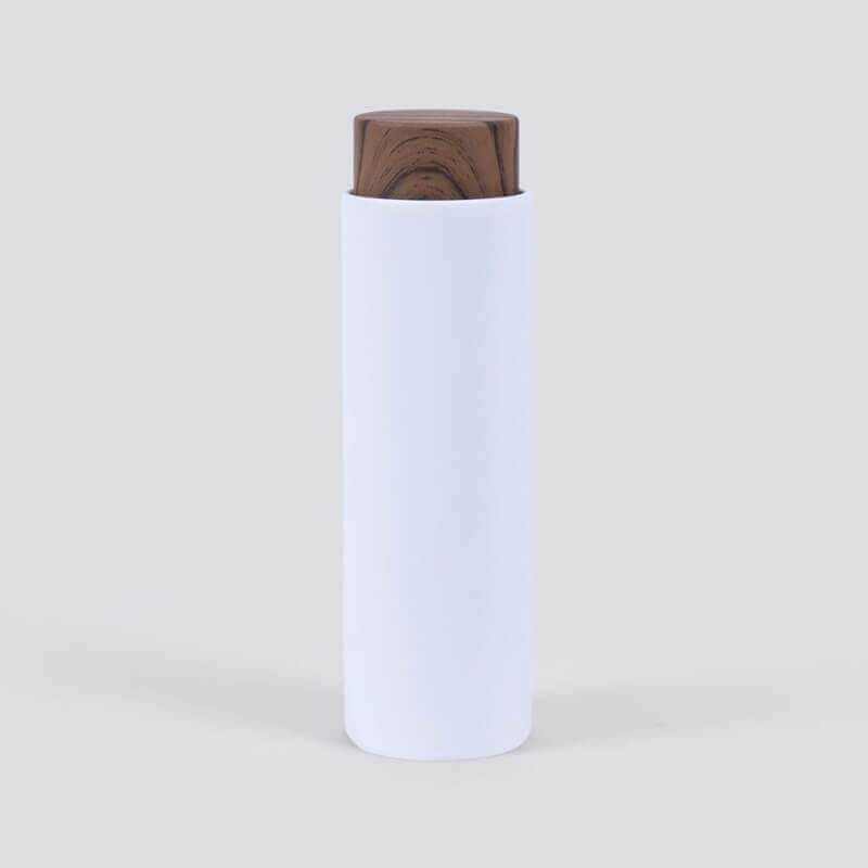 White Wooden Water Bottle - 400ml (With Name Printing Option)