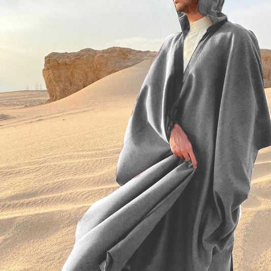 Light Grey Winter Bisht For Men