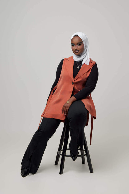 Orange Gilet Vest For Women
