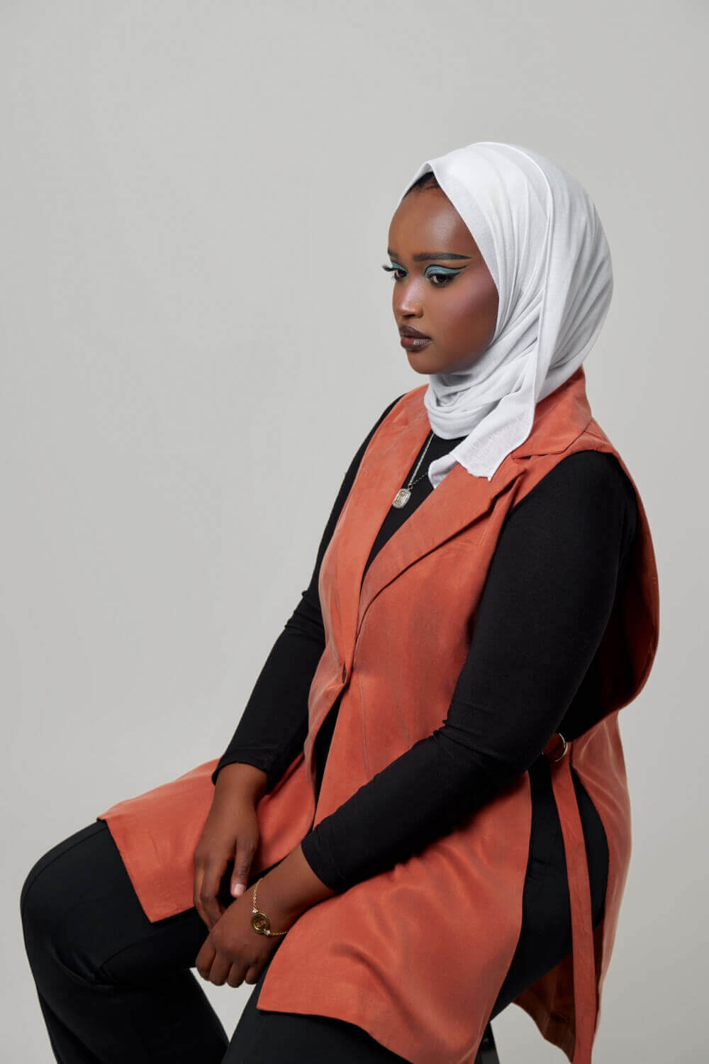 Orange Gilet Vest For Women