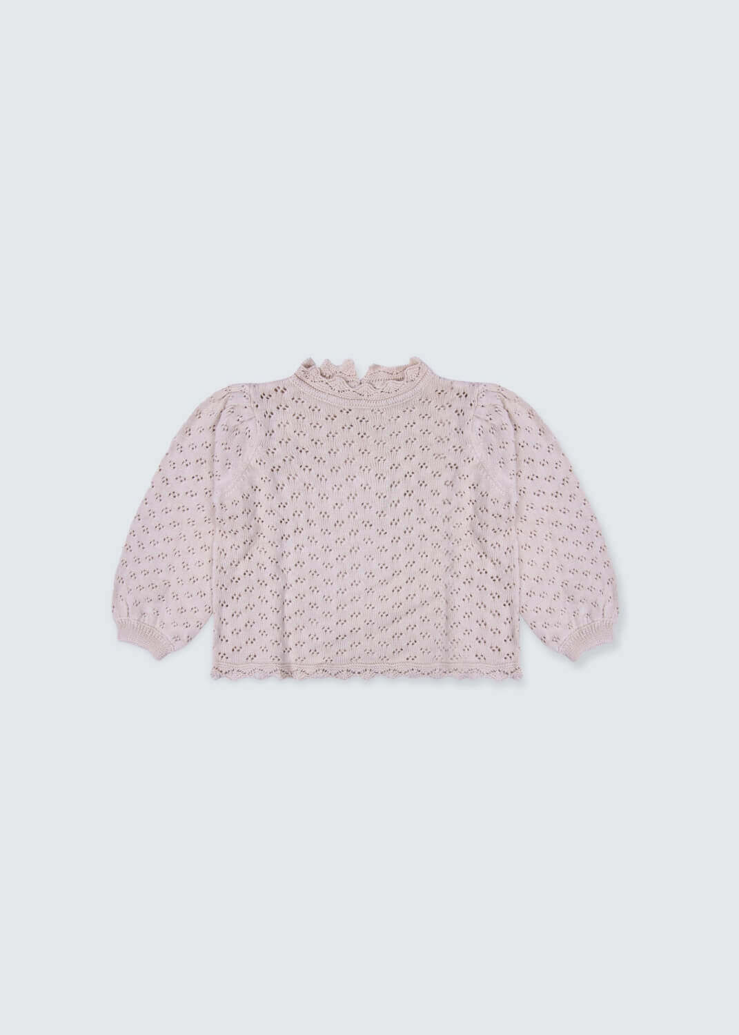 Beige Knitted Top For Girls