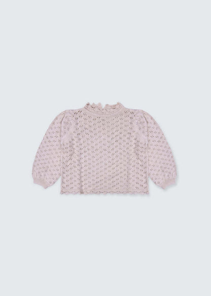 Beige Knitted Top For Girls