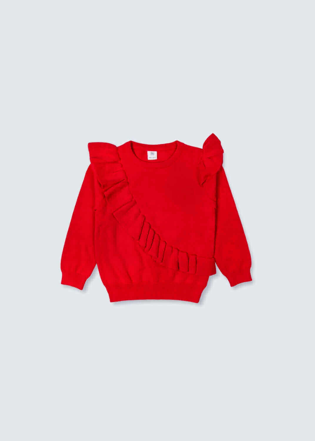 Multi-Color Semi-Cut Design Top For Girls