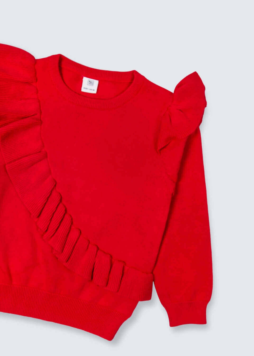 Multi-Color Semi-Cut Design Top For Girls