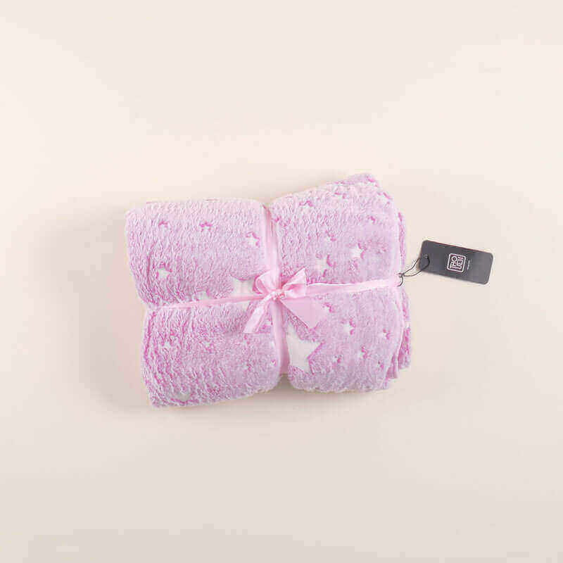 Multi-Color Stars Glow In The Dark Blanket For Kids (With Name Printing Option)