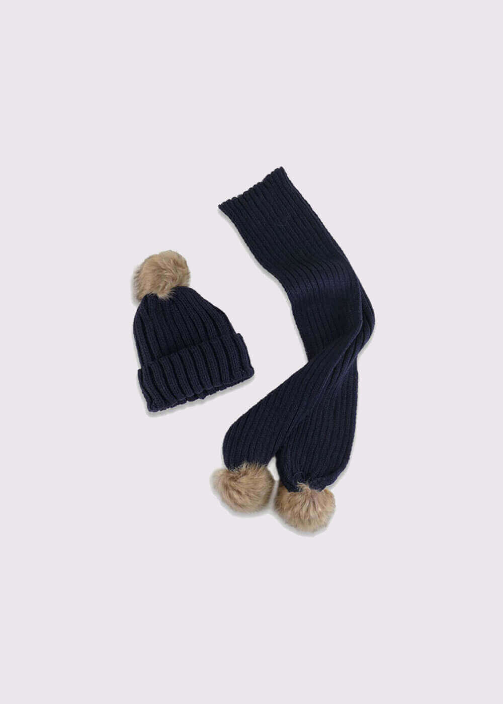 Multi-Color Beenie Cap And Scarf For Kids - Suitable For Below 2-years
