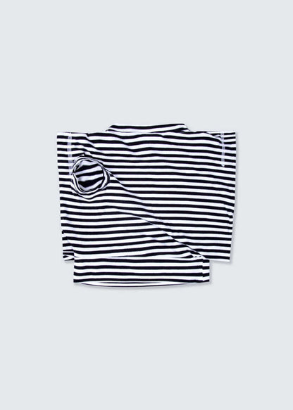 Black And White Stripe Top For Girls SS2022