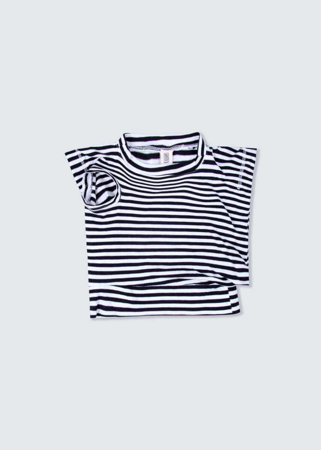 Black And White Stripe Top For Girls SS2022