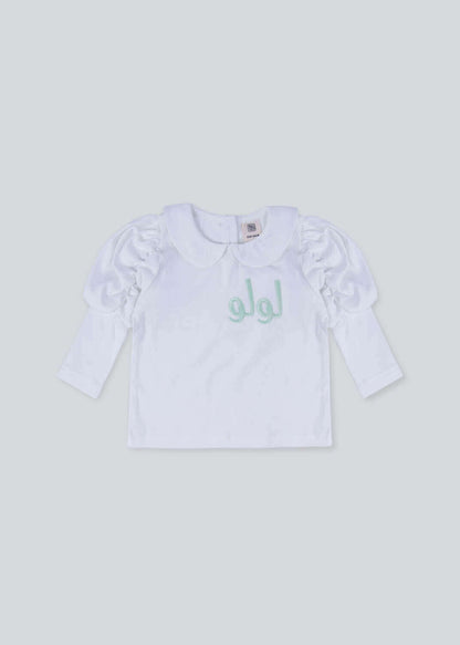 Multi-Color Puffed Sleeve Top For Girls FW2022