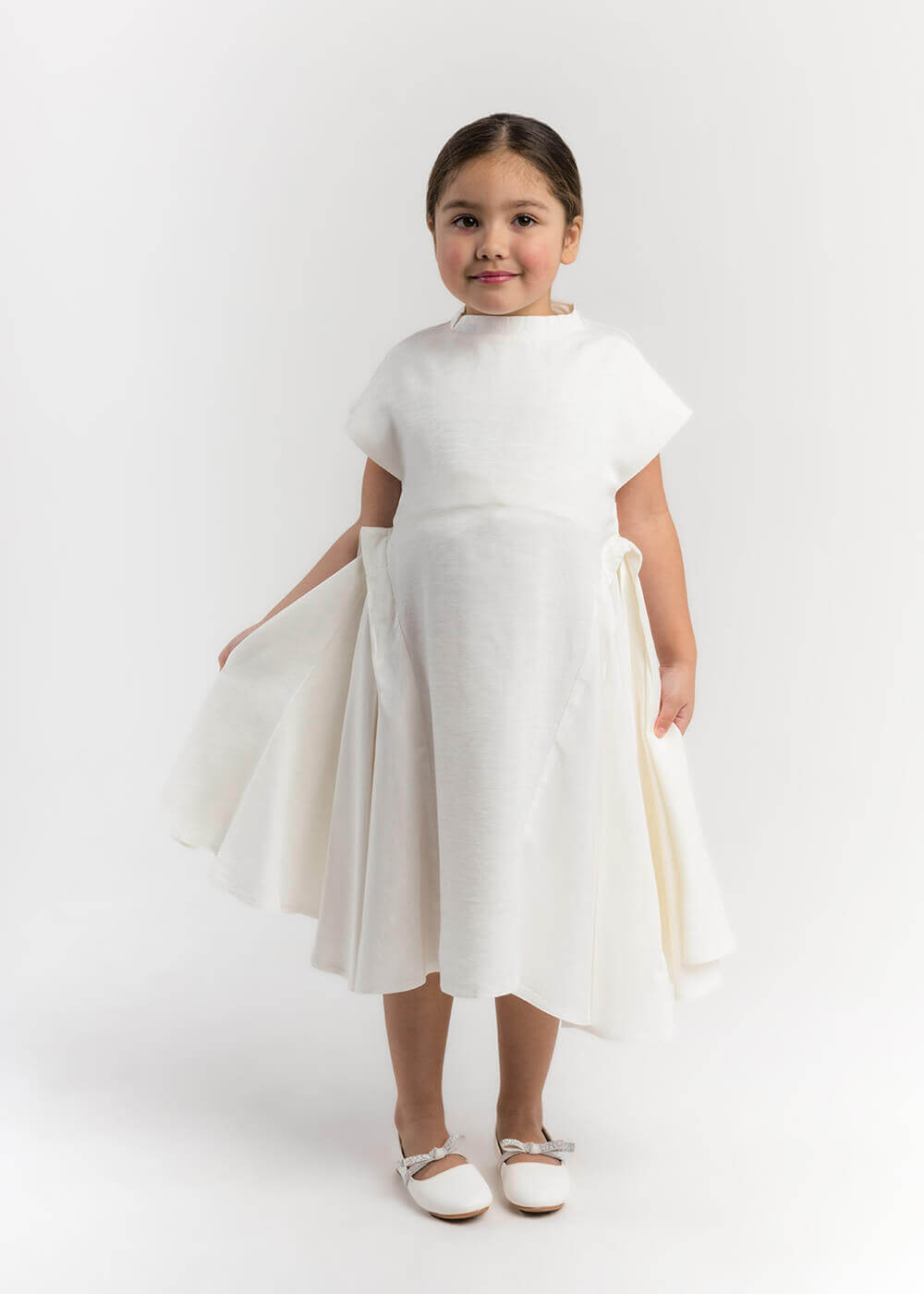 23SS1TB497275 White Long Summer Dress For Girls