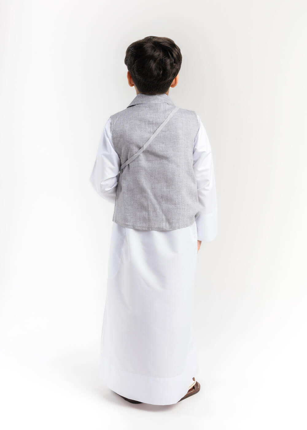 Grey Gergean Vest With Bag For Boys 2023