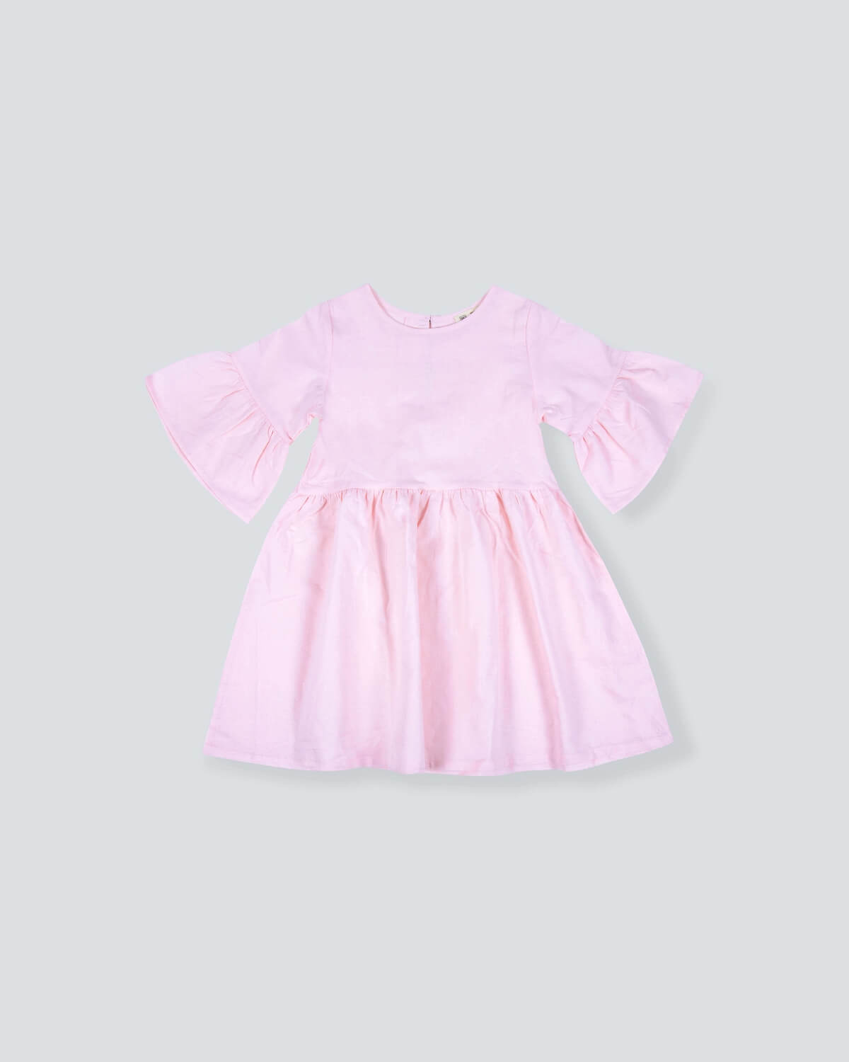 Pink 7143 Wavy Sleeves Dress For Girls