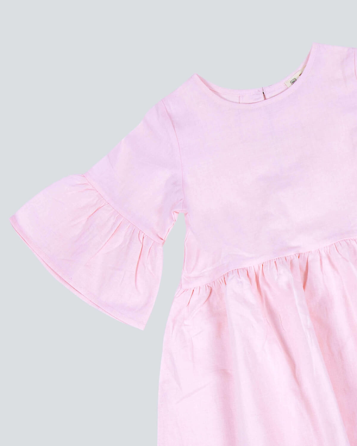 Pink 7143 Wavy Sleeves Dress For Girls