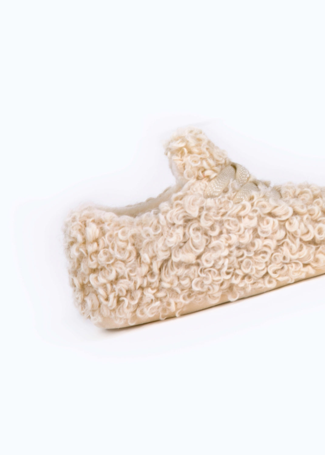 Beige Soft Fur Shoe For Girls