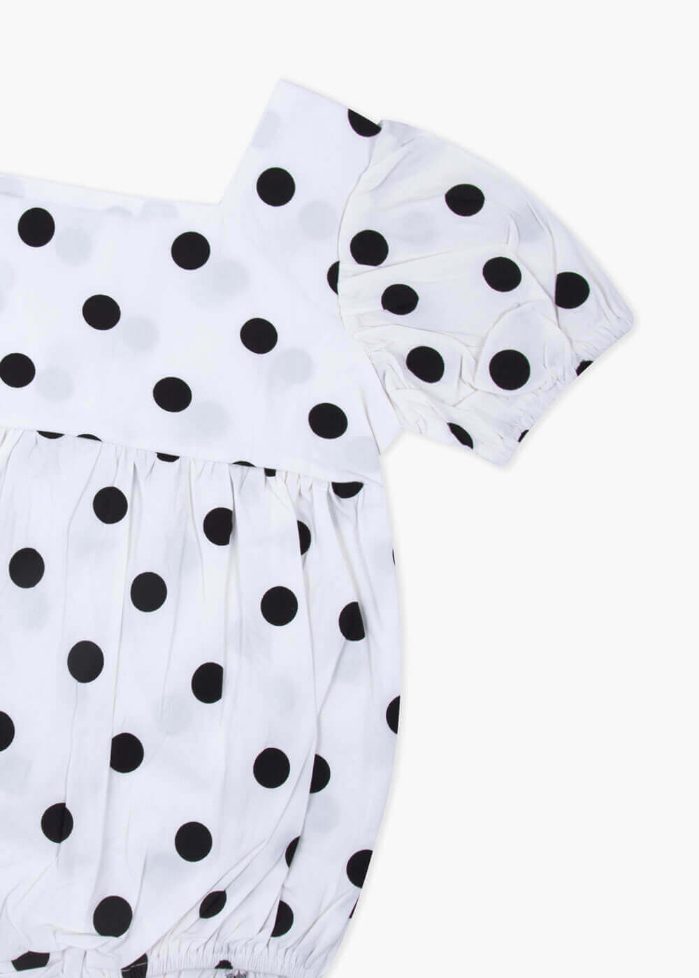 Black And White Dotted Dress For Baby Girl