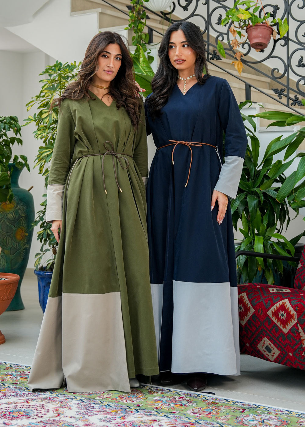 8078 Olive Green Daraa Set For Women