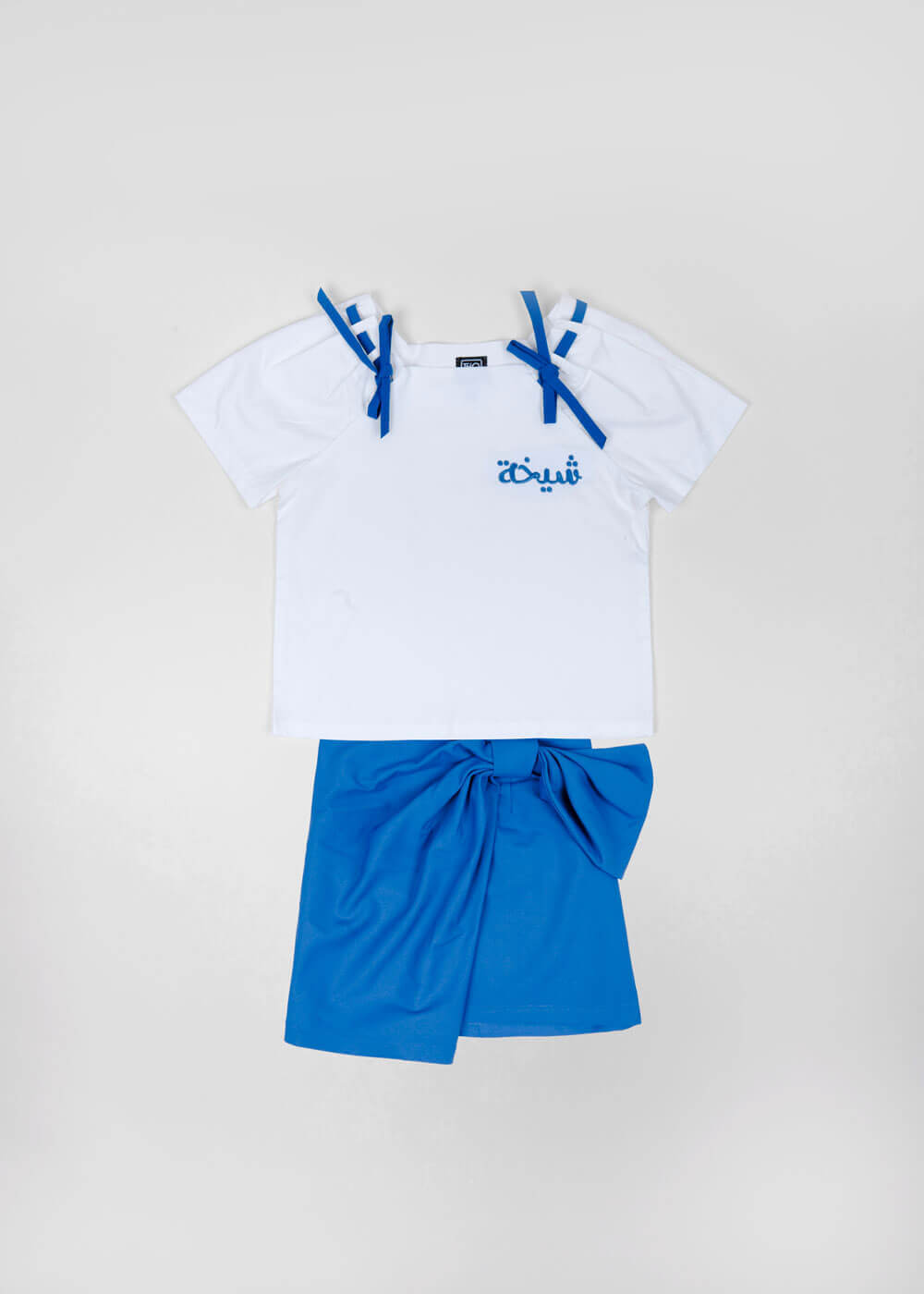 Girls Kinder Garden School Uniform G3 - White/Blue (With Name Embroidery Option)