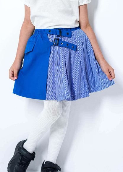 light-blue Kinder Garden Skirt Shorts For Girls