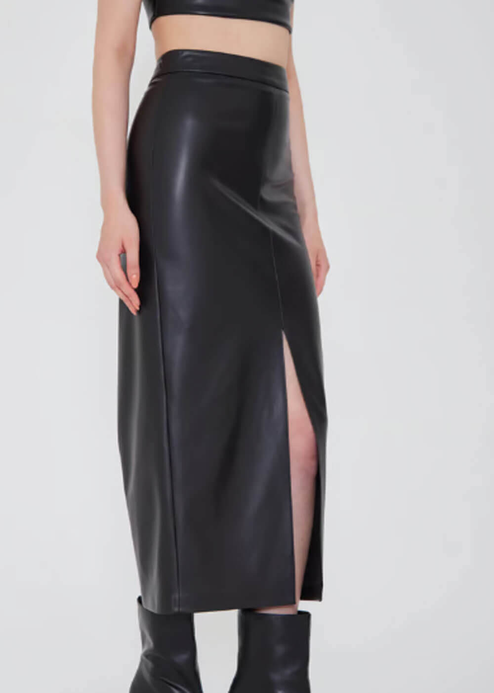 Multi-Color 7469 Long Leather Skirt For Women