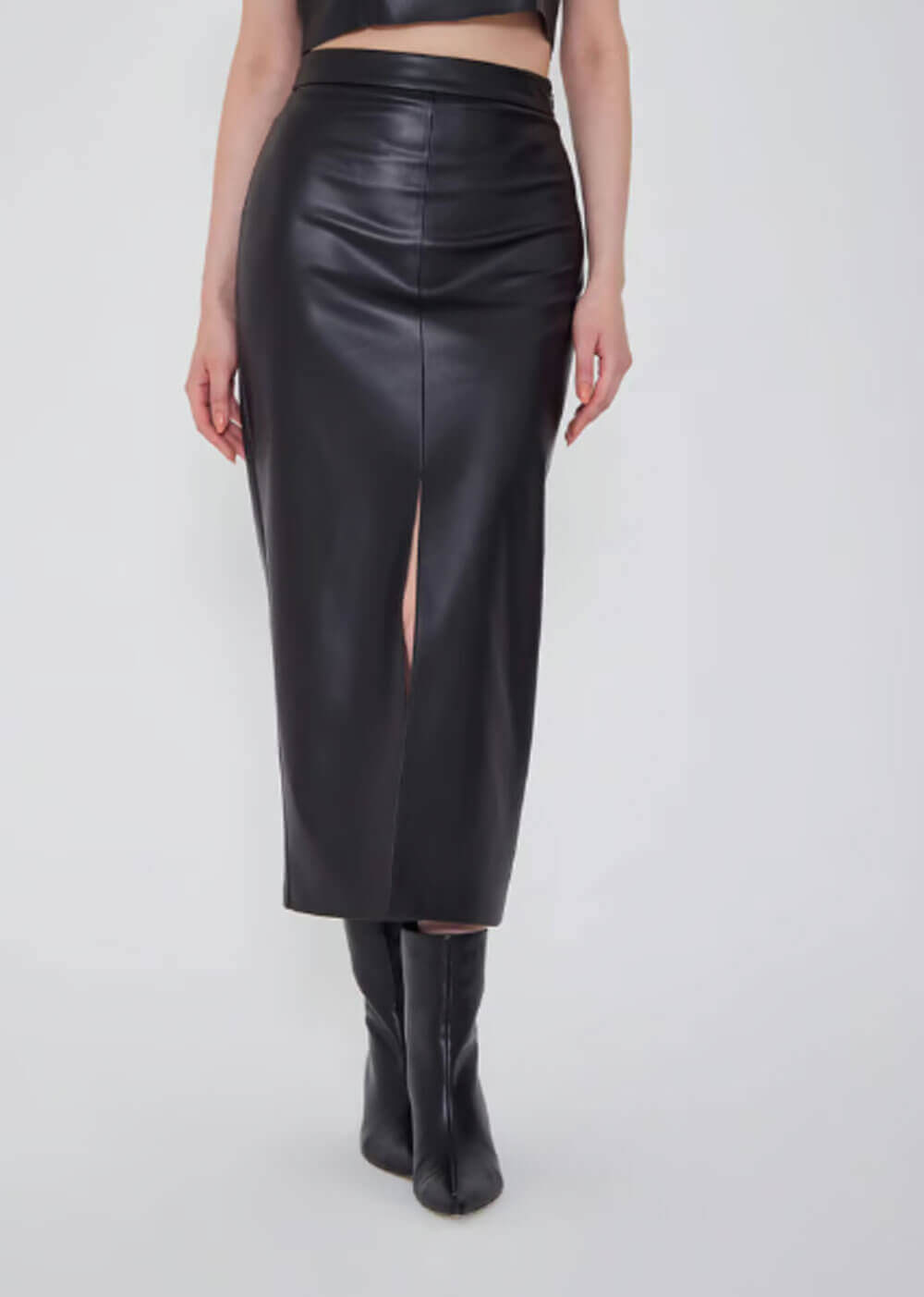 Multi-Color 7469 Long Leather Skirt For Women