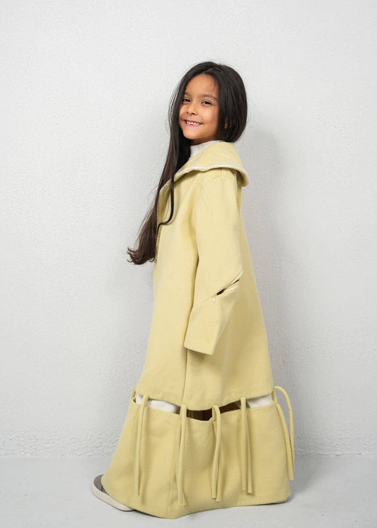 7464 Yellow Light Furwa With Knot Bottom For Girls FW1-23