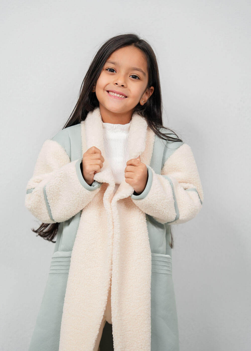 7482 light-blue Heavy Furwa With Side Pockets For Girls FW1-23