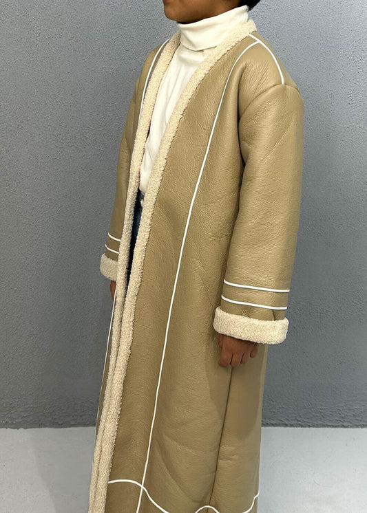 7510 Beige Furwa With Lines For Boys FW23