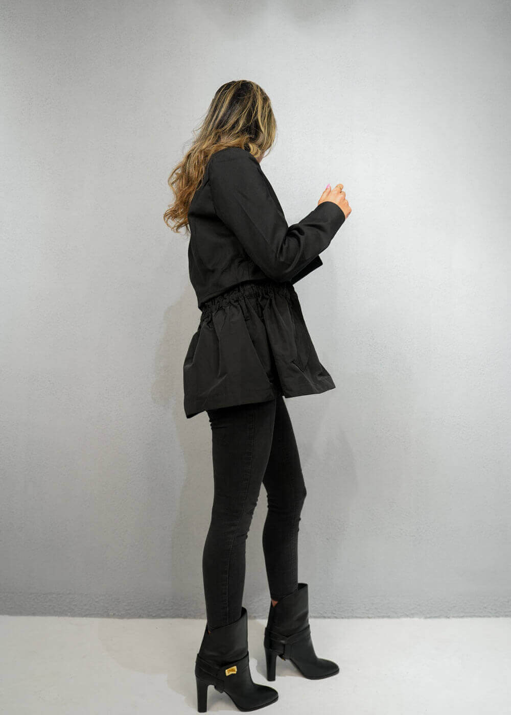 7506 Black Wrap Blazer For Women