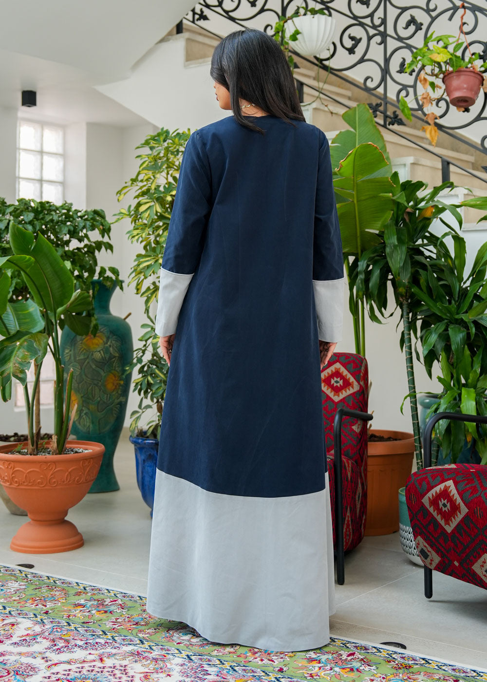 8078 Navy Blue Daraa Set For Women