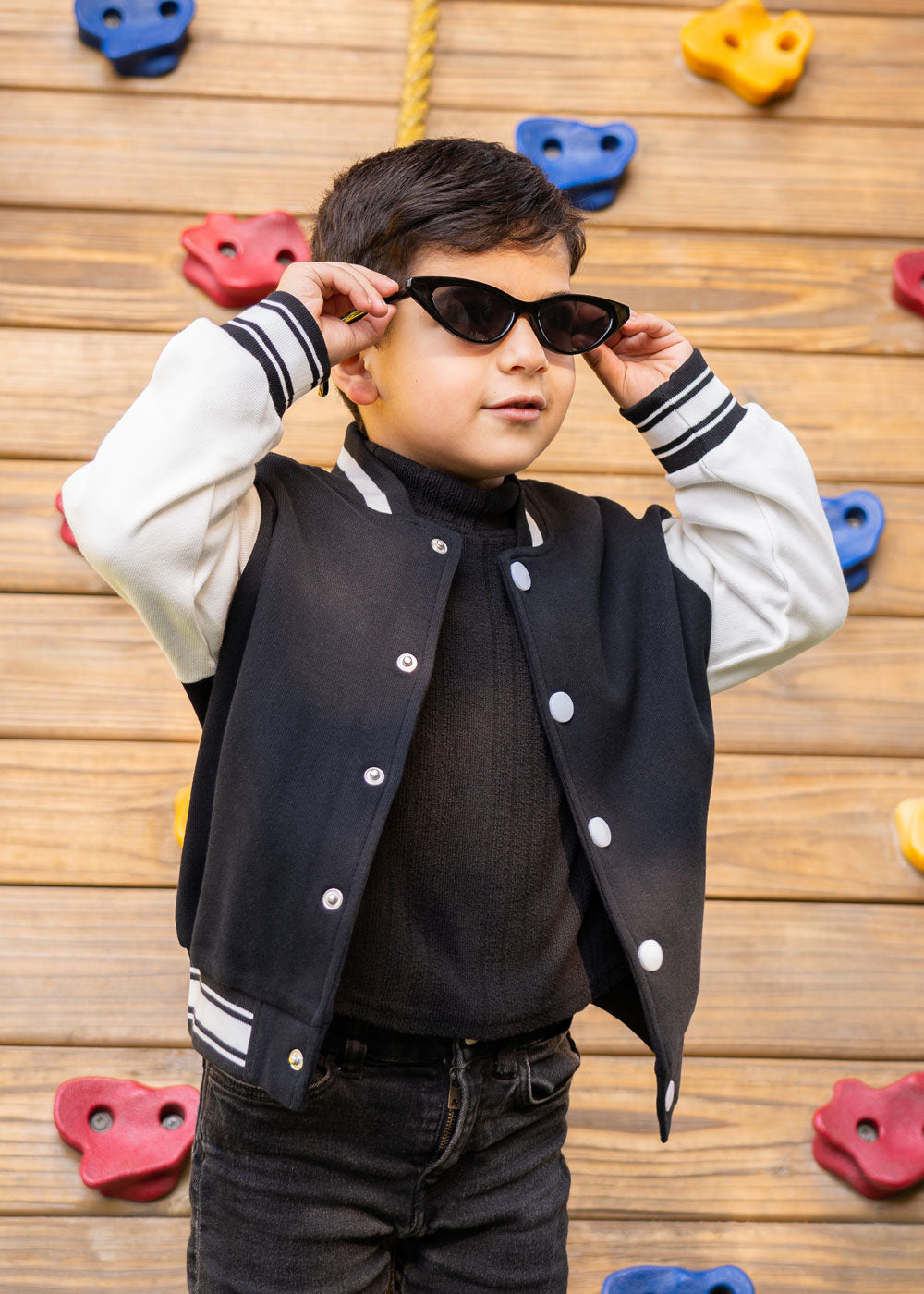 Multi-Color 7409 Varsity Jacket For Kids – Thoubi
