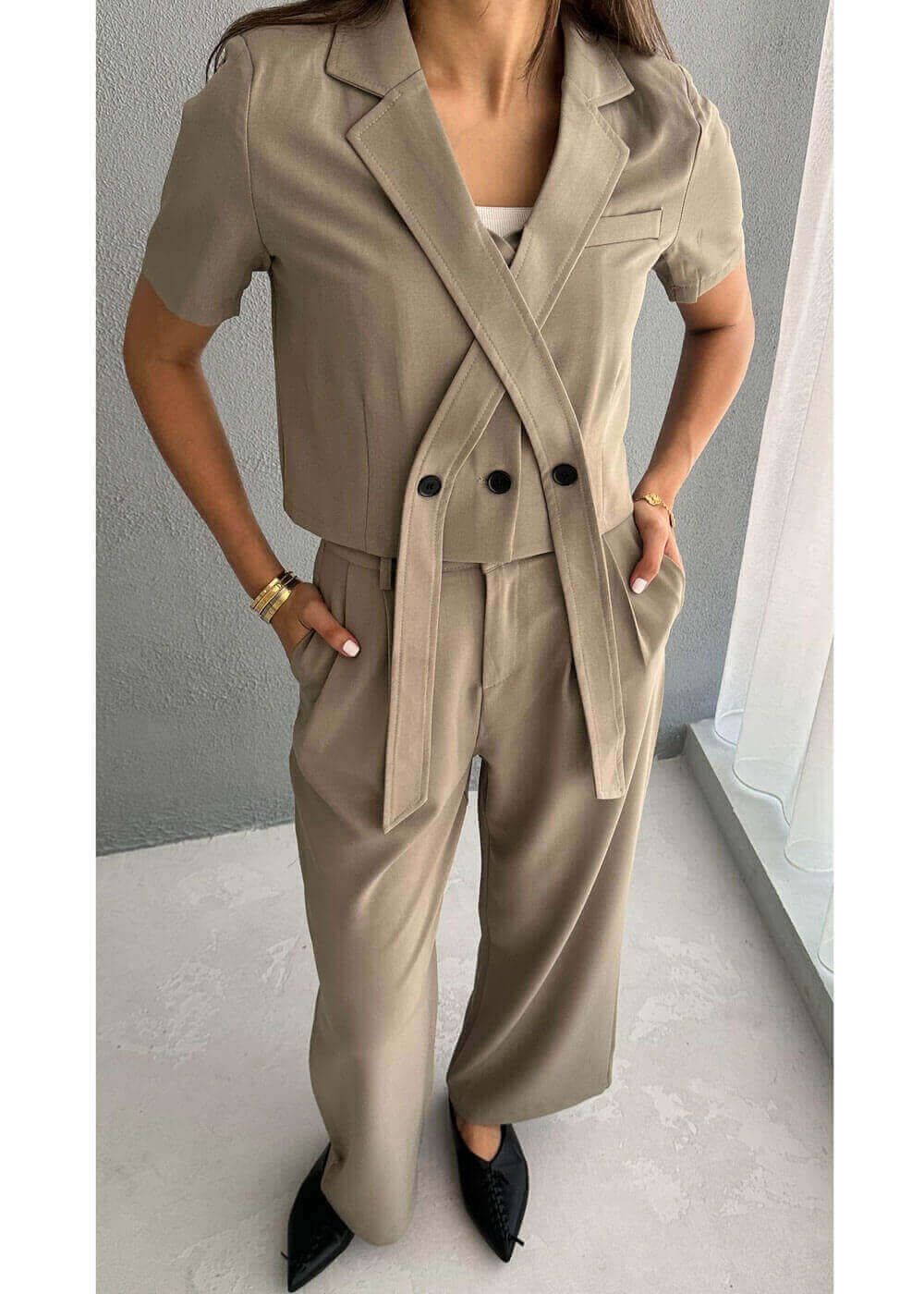 7498 Multi-Color Top And Bottom Set For Women