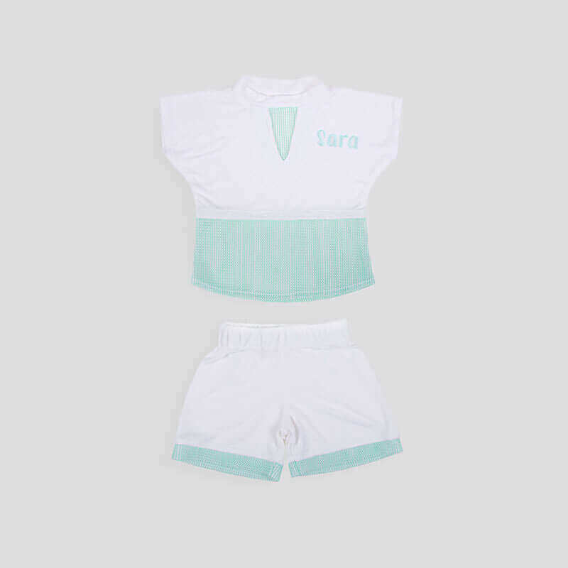 Multi-Color Mesh Towel Set For Girls (With Embroidery Option)