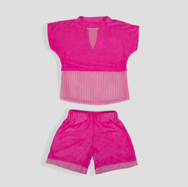 Multi-Color Mesh Towel Set For Girls (With Embroidery Option)