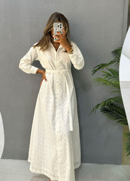 7576 White Elegant Summer Dress For Women Thoubi 7576 White Elegant Summer Dress For Women Thoubi