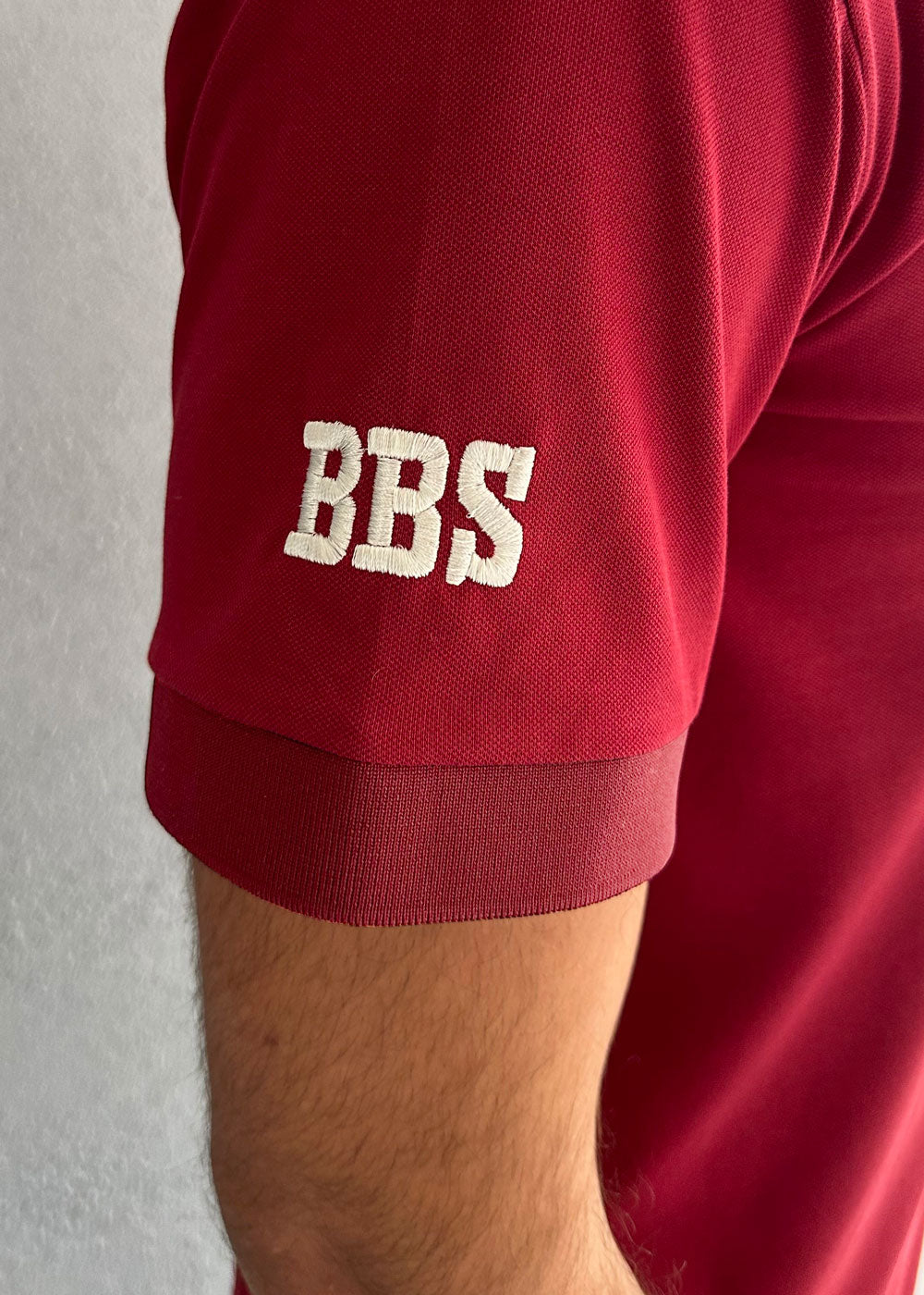 BBS Senior Male Red PE Polo T-Shirt