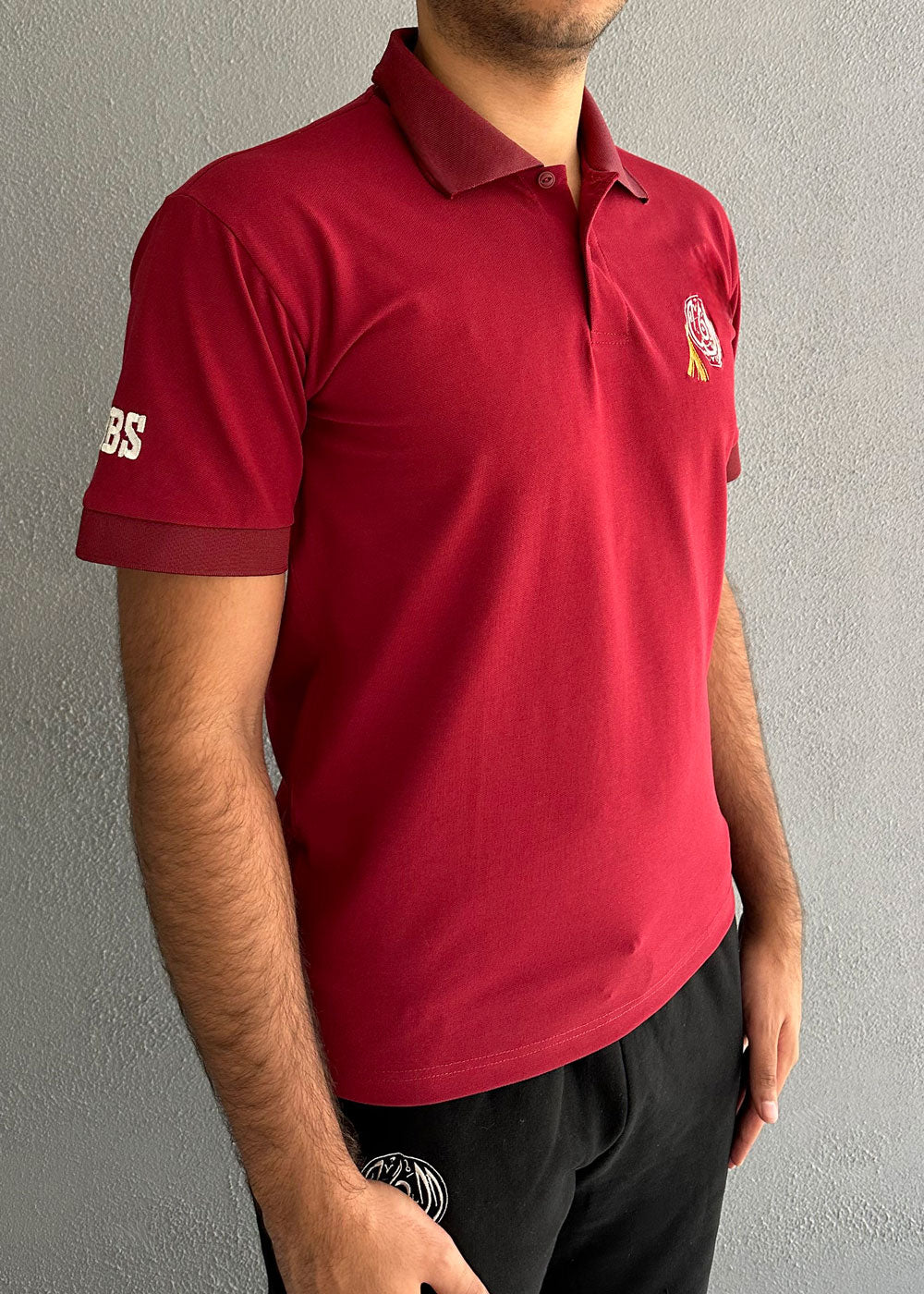 BBS Senior Male Red PE Polo T-Shirt