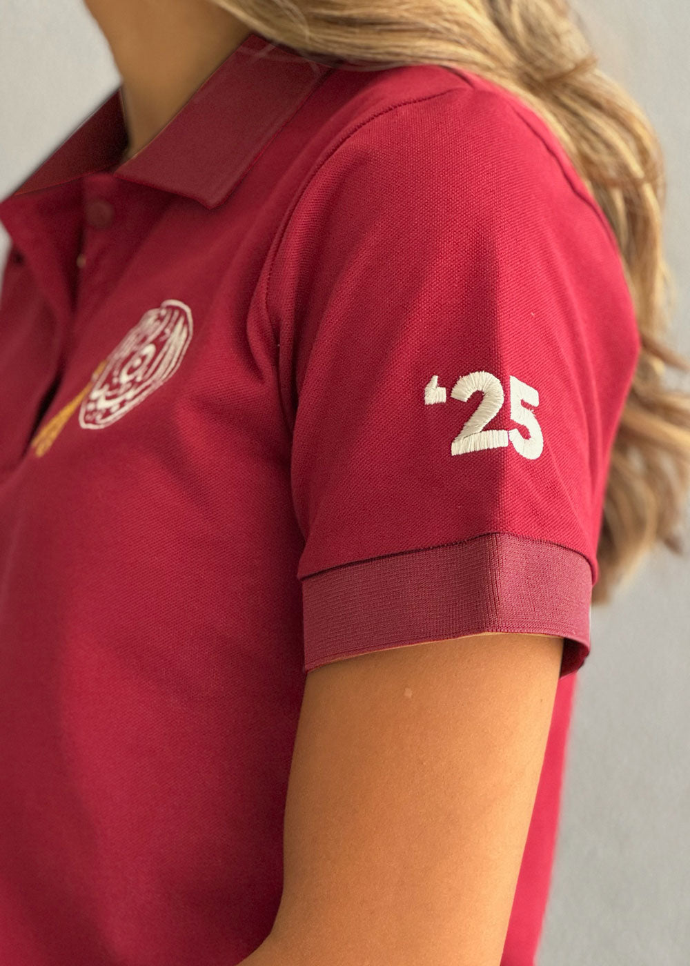 BBS Senior Female Red PE Polo T-Shirt