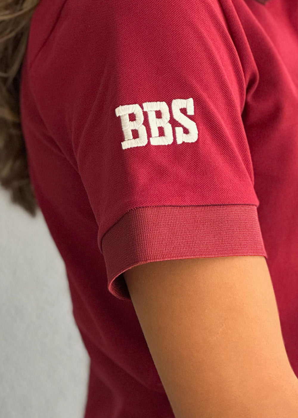 BBS Senior Female Red PE Polo T-Shirt