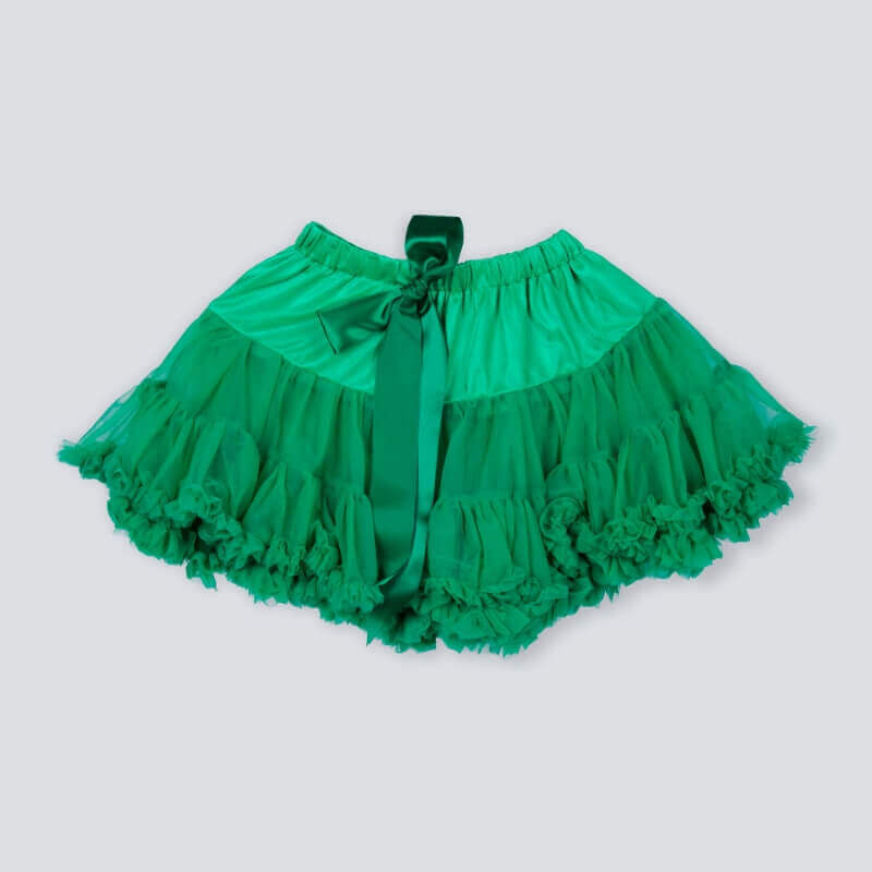 7588 Green Fluffy Skirt For Girls