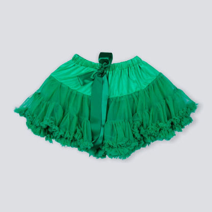 7588 Green Fluffy Skirt For Girls