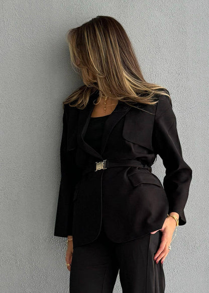 7636 Black Blazer For Women