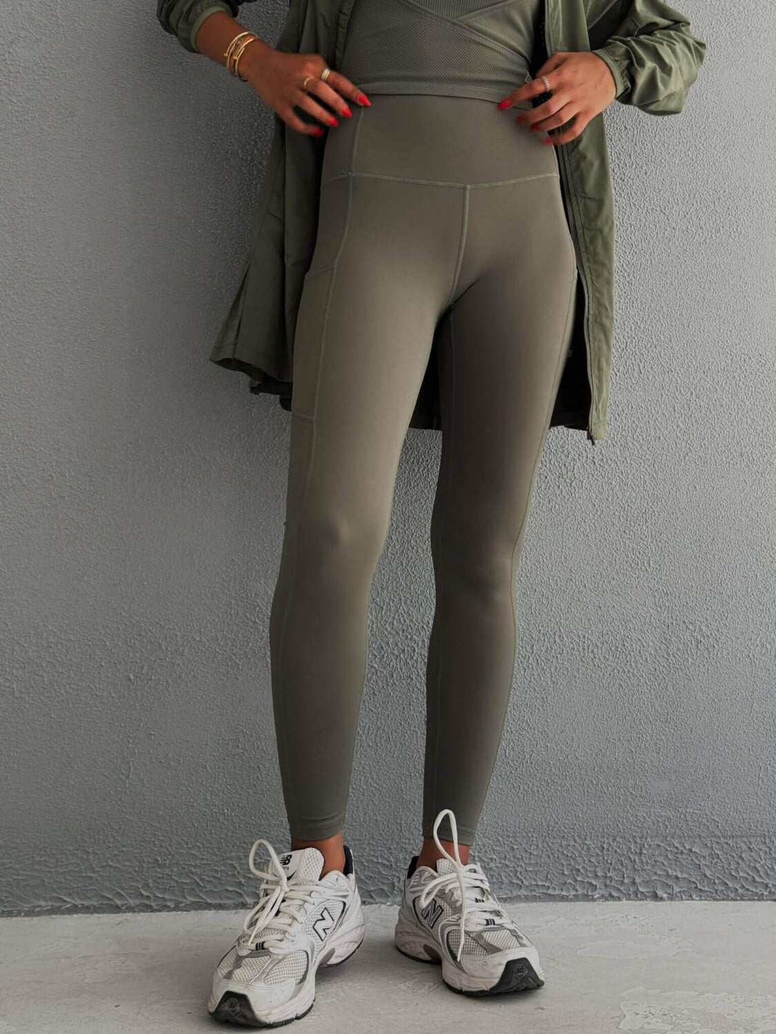 Not So Basic Olive Green Leggings