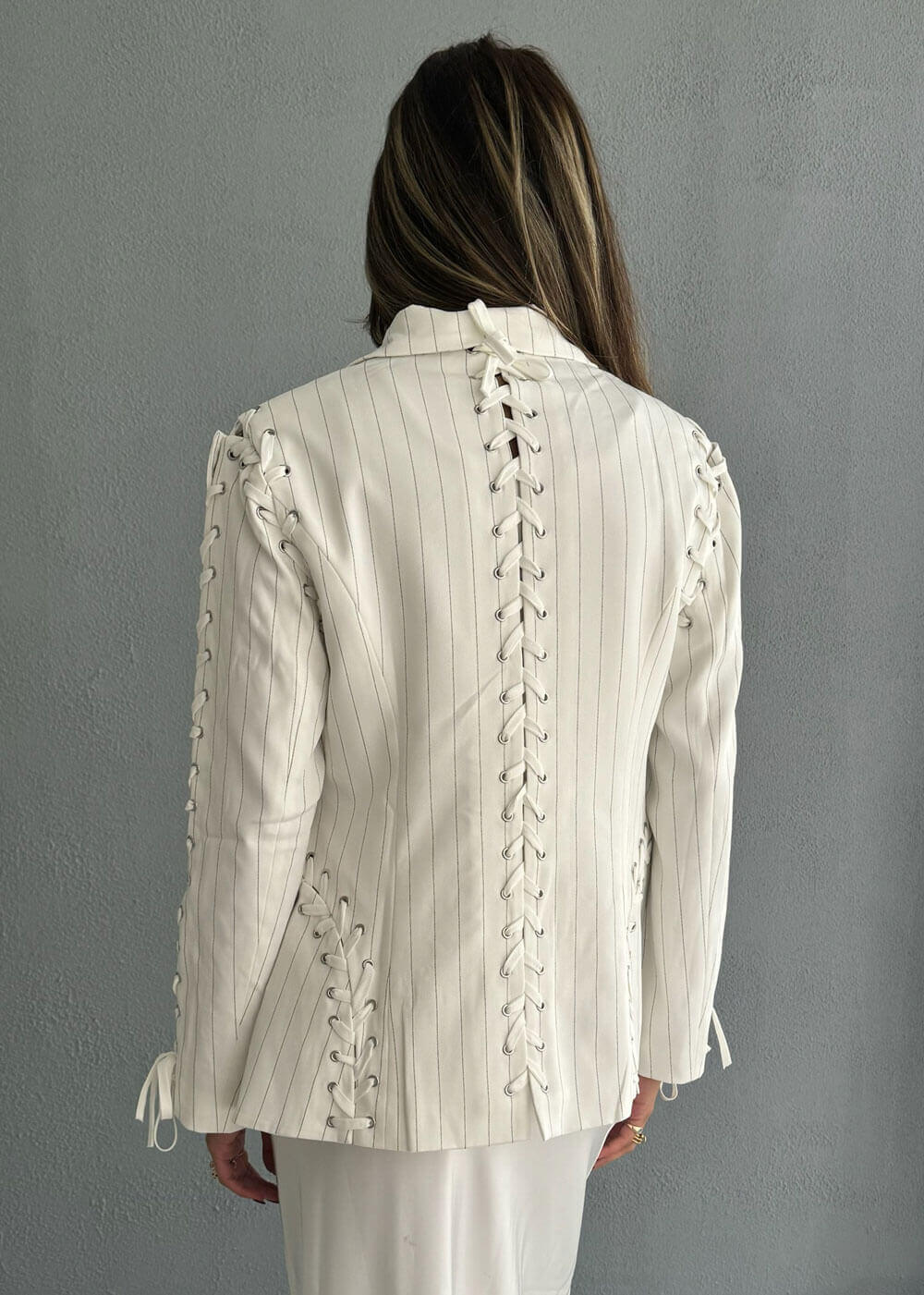 7649 White Blazer For Women